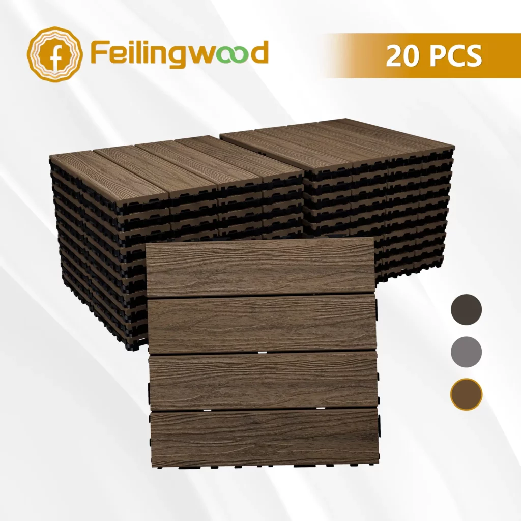 Composite (WPC) – A mix of wood fibers and plastic for durability.