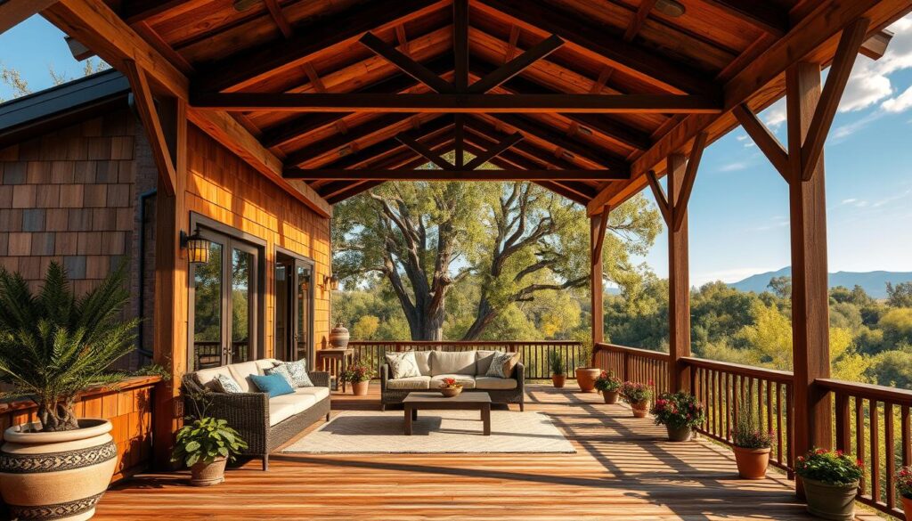 roof over deck attached to house