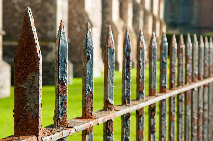Over time, if you don't maintain your steel fence correctly, the rust-proof layer may fall off, and you will end up with an ugly rusted fence.